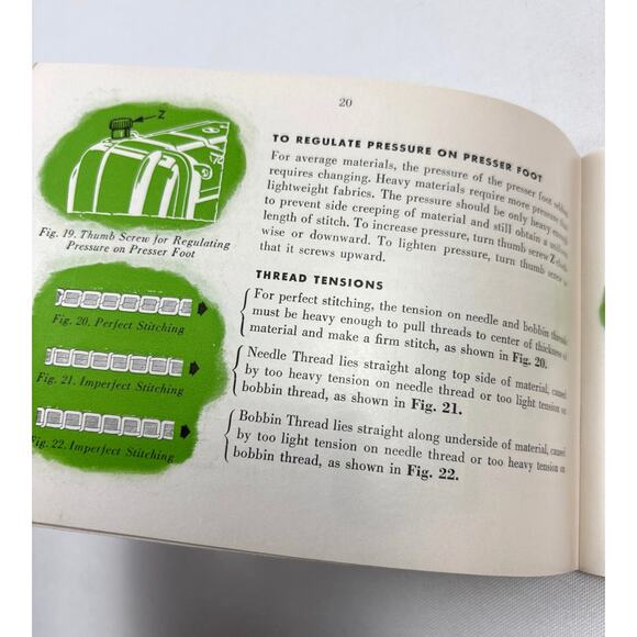 SINGER 301 Sewing Machine Original Owners Manual 5"X7" Staple-bound Collectible - Picture 6 of 10